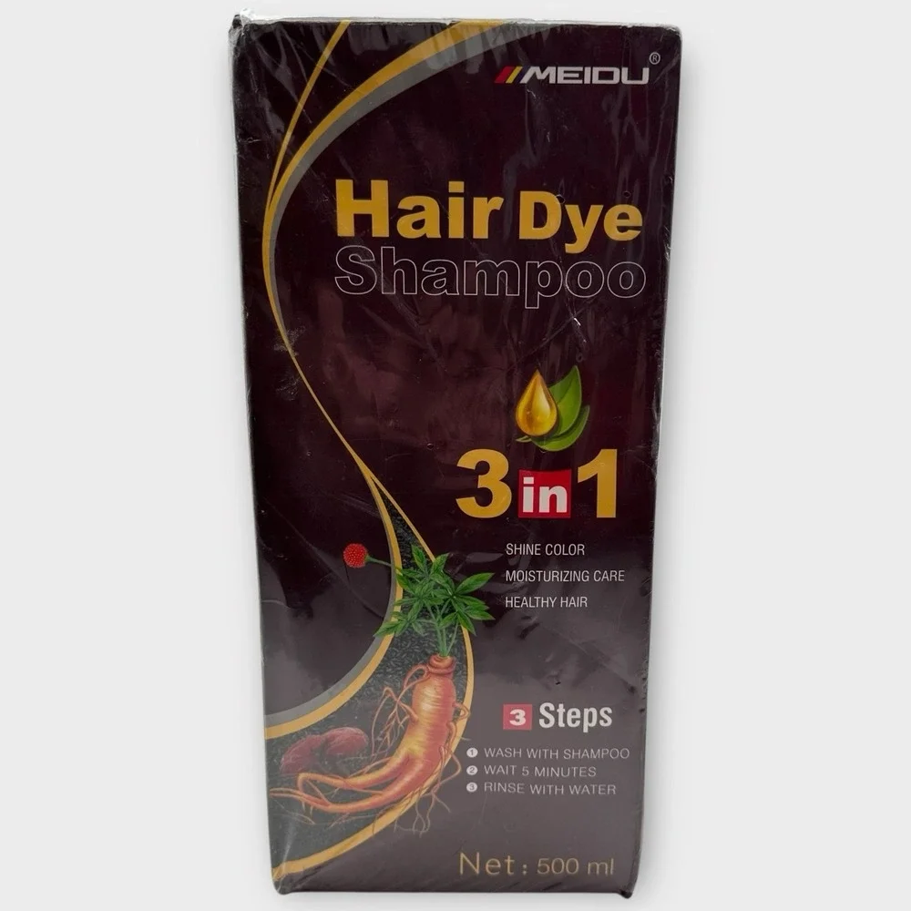 Meidu Hair Dye Color Coffee Brown 3in1 Shampoo Instant Color Shine Moisturizing